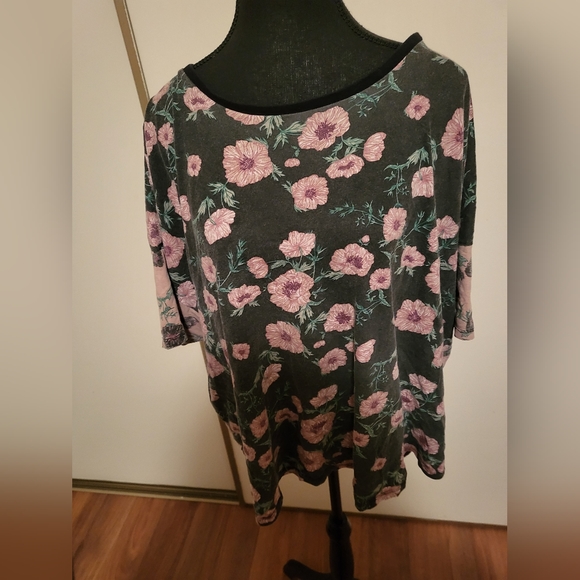 Asos Floral Top XXL Purple and Black - Picture 3 of 4